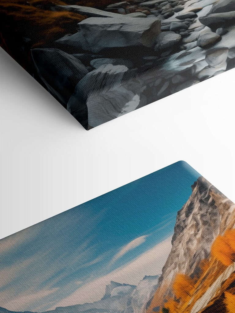 River running through a valley with mountains in the background