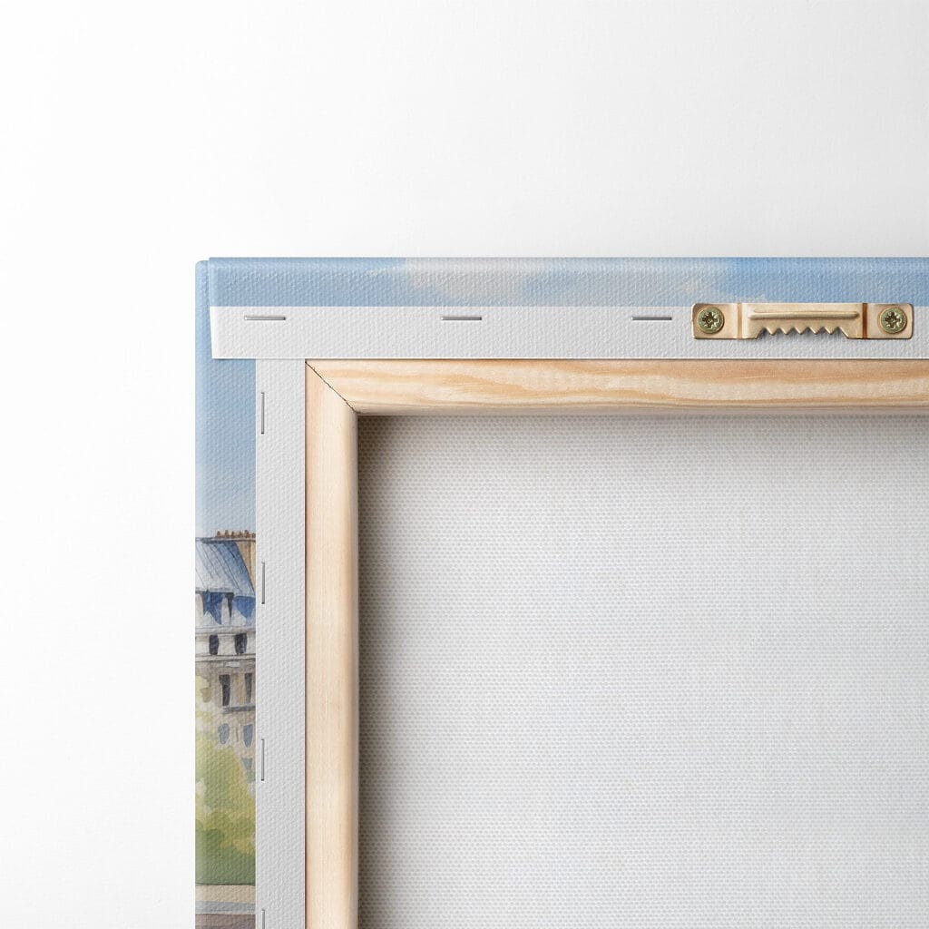 Watercolor painting of a table with food on it Watercolor painting of a table with food on it