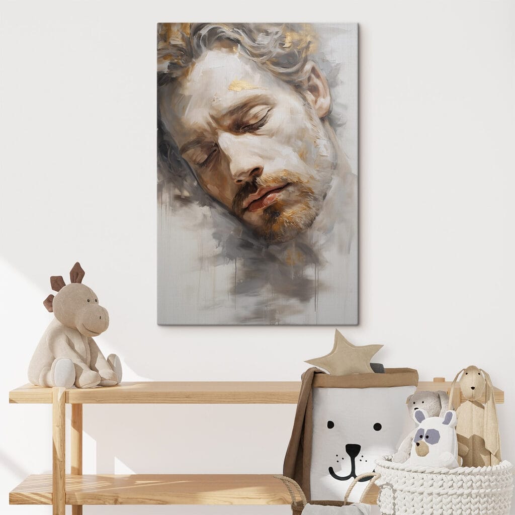 Serene expression of peaceful dreaming