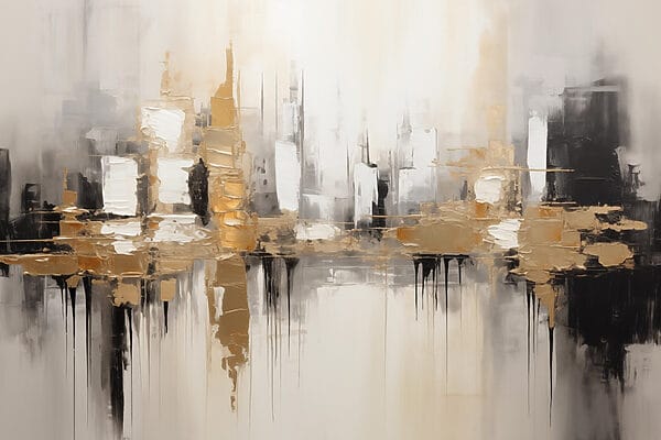 Painting of a city Painting of a city