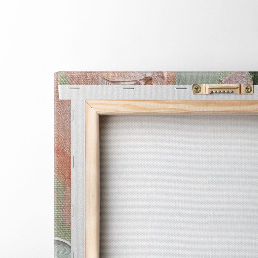 Soft pastels blend on textured canvas