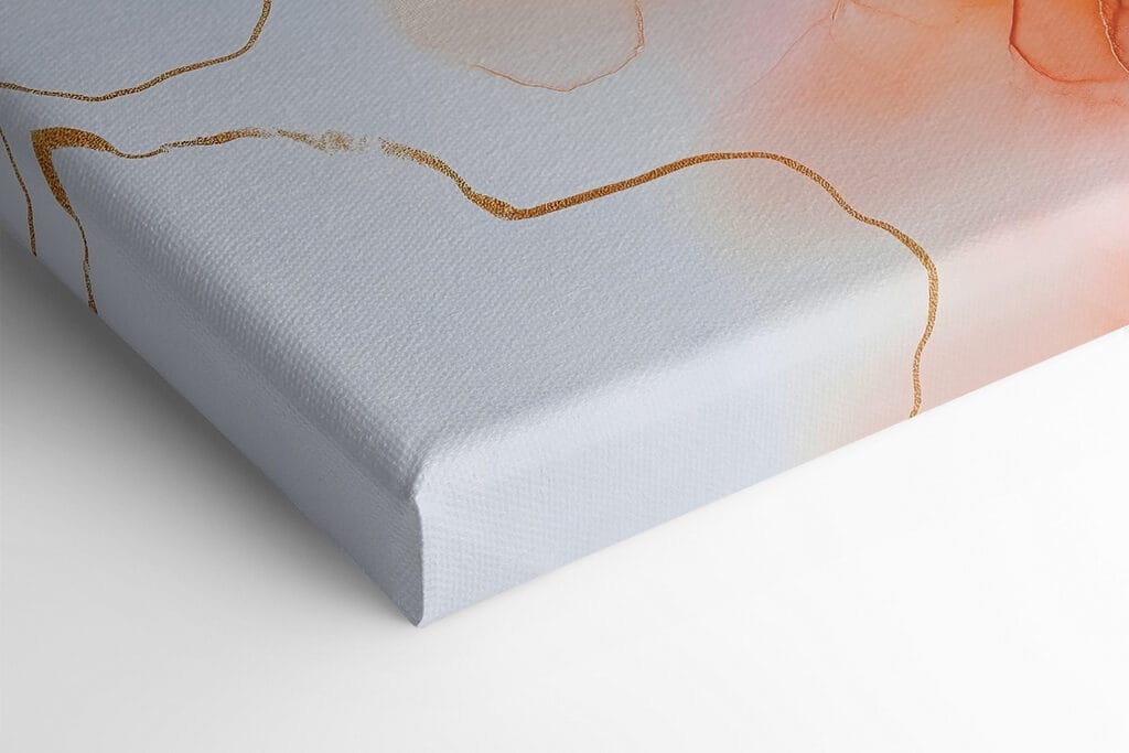 Painting of blue and orange flowers Painting of blue and orange flowers