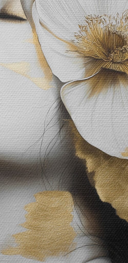 Woman with flowers in her hair Woman with flowers in her hair