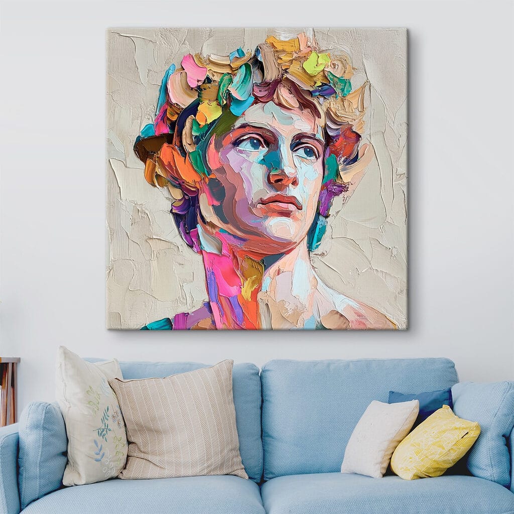 Painting of a man's head Painting of a man's head