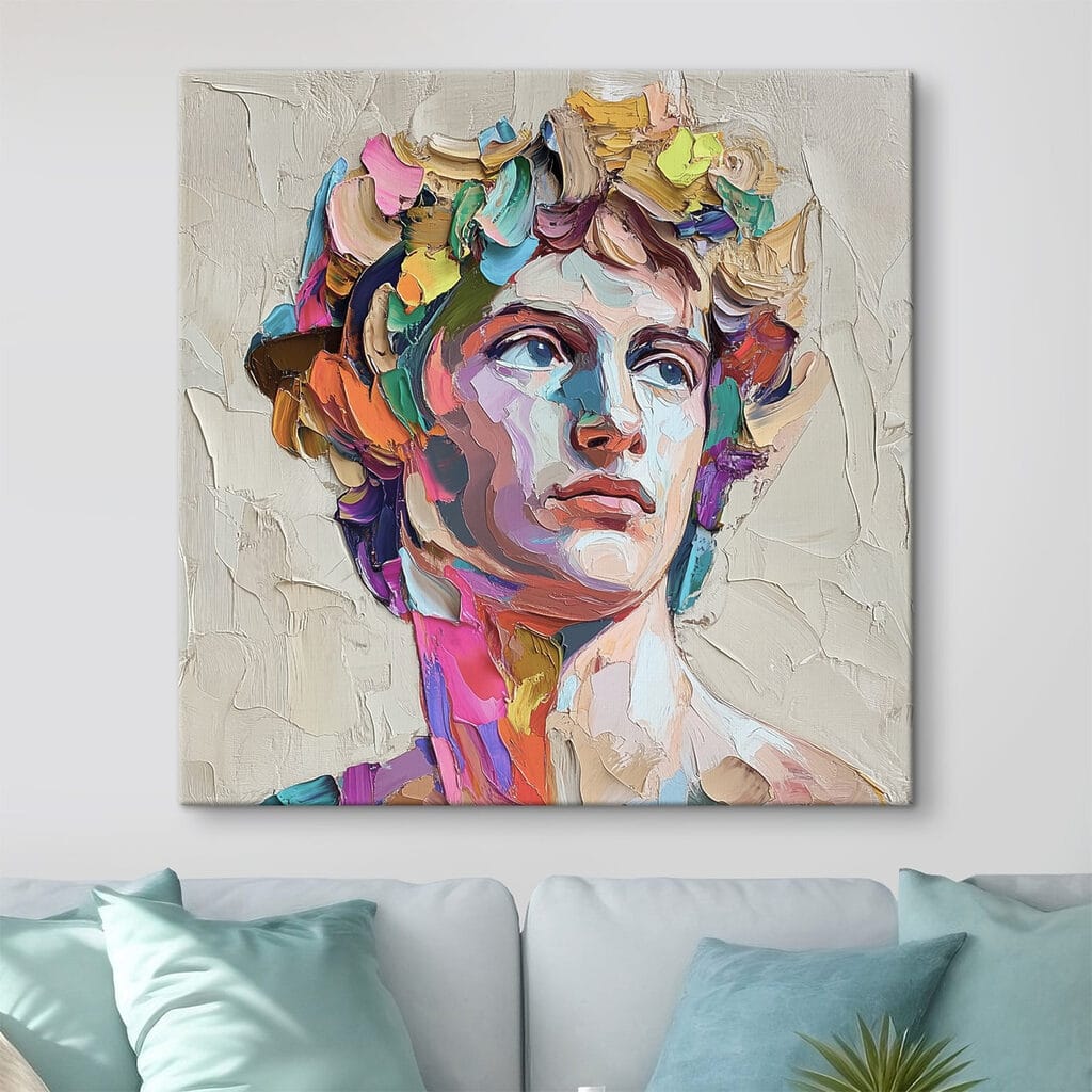 Painting of a man's head Painting of a man's head