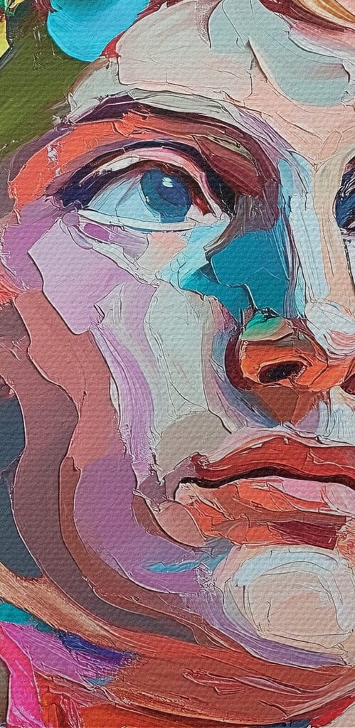 Painting of a man's head Painting of a man's head