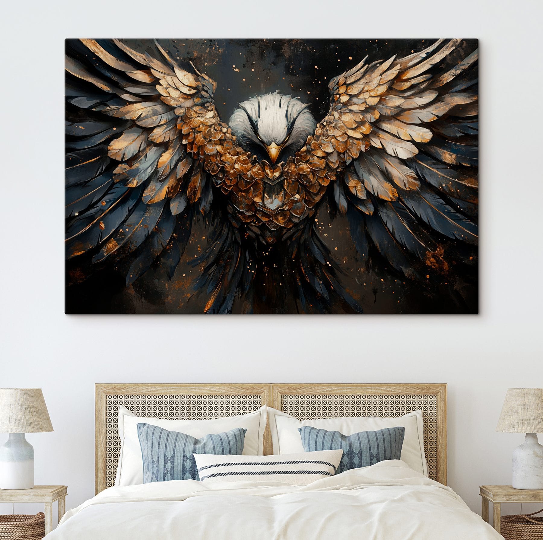 Majestic wings in dark elegance