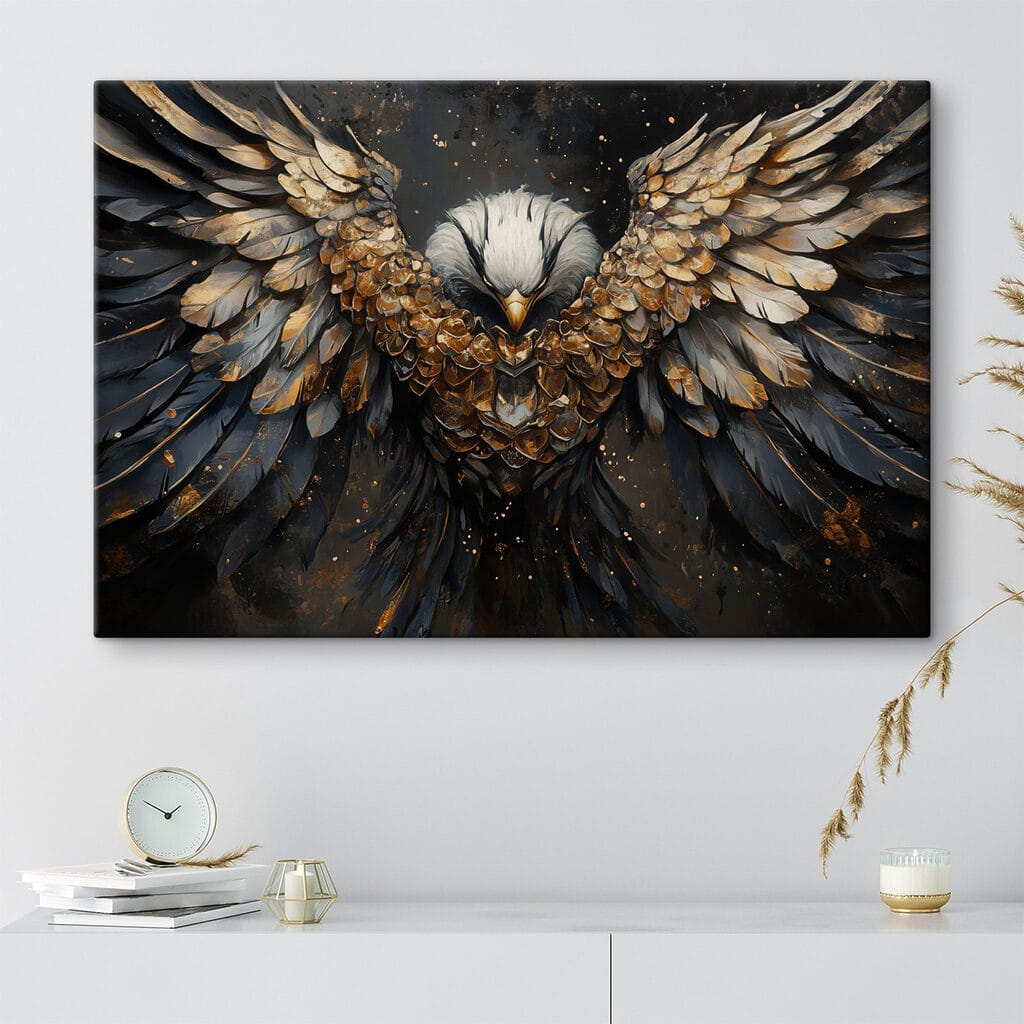 Majestic wings in dark elegance