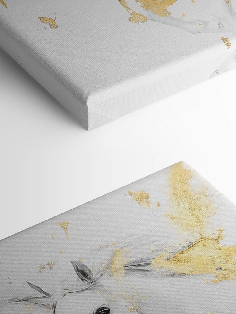 Group of white horses running Group of white horses running