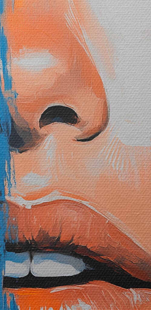 Painting of a woman's face Painting of a woman's face