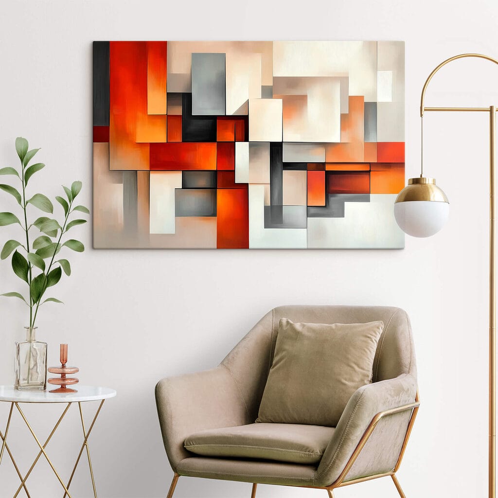 Colorful art piece of squares Colorful art piece of squares