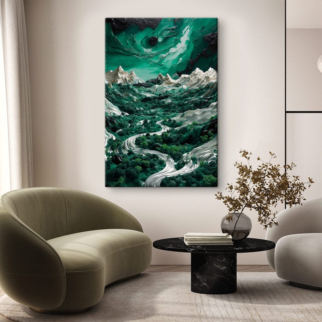 Landscape with trees and mountains Landscape with trees and mountains