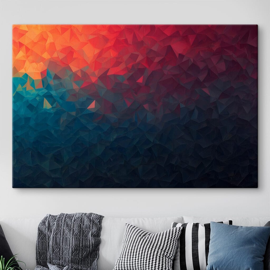 Colorful triangle pattern with light Colorful triangle pattern with light