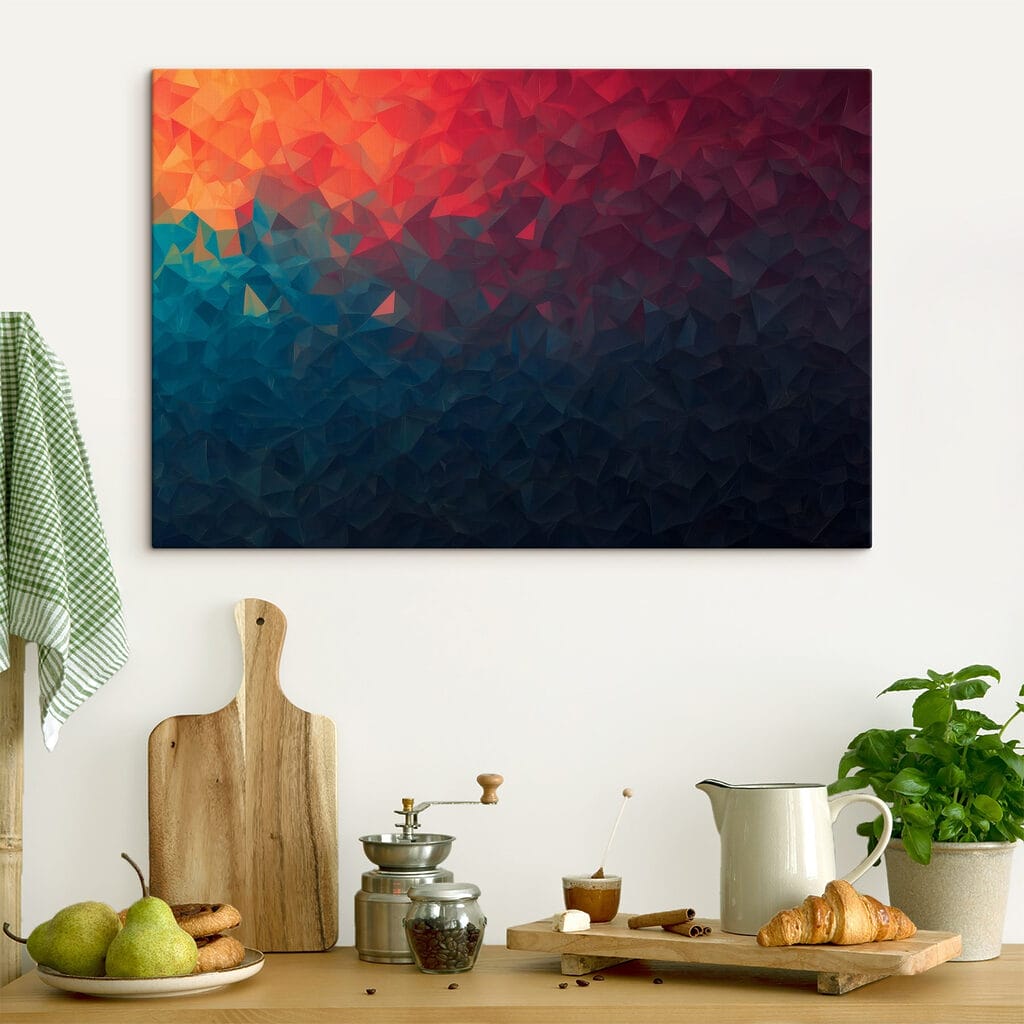 Colorful triangle pattern with light Colorful triangle pattern with light