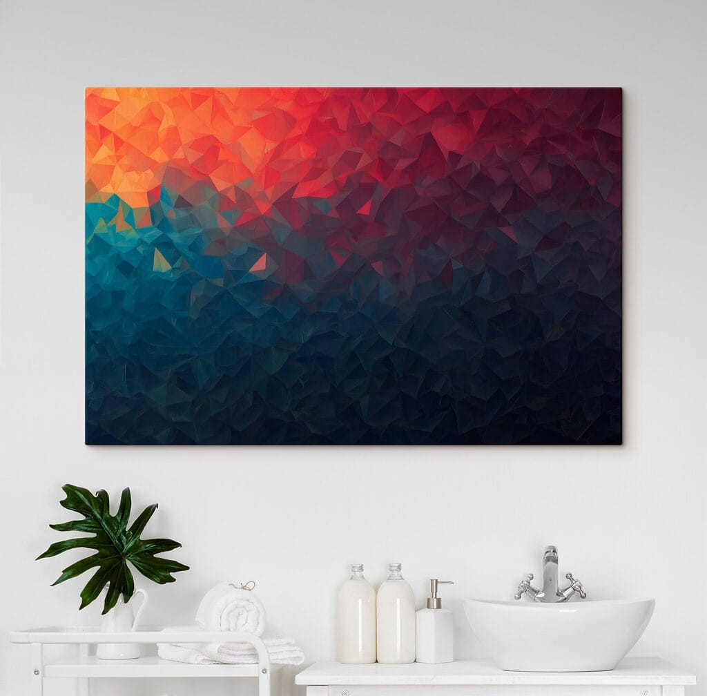 Colorful triangle pattern with light Colorful triangle pattern with light