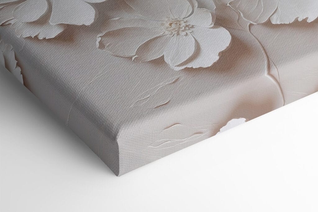 White flower on a white surface