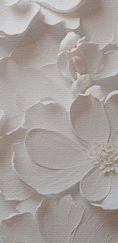 White flower on a white surface