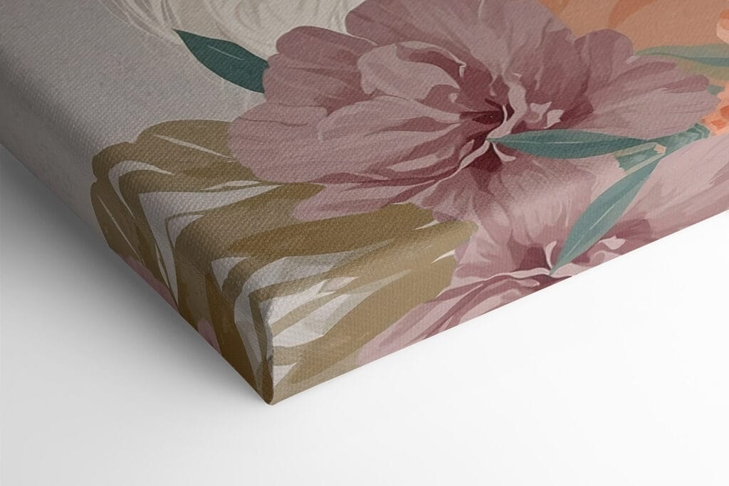 Woman with long white hair and flowers