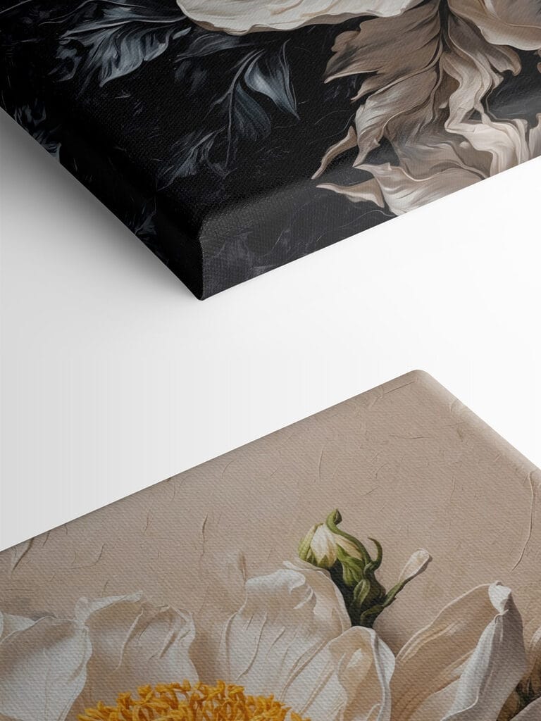 White flower with yellow center