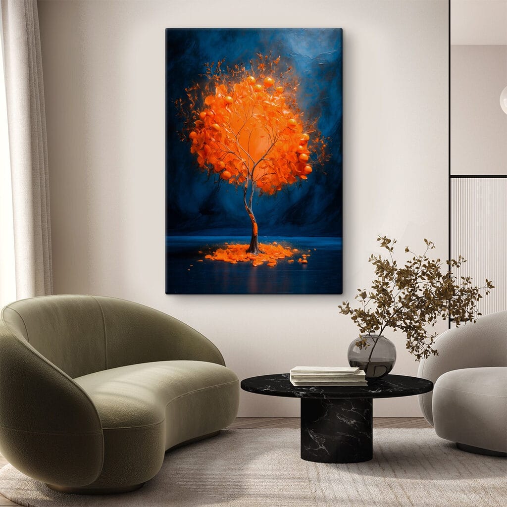 Tree with oranges in the middle