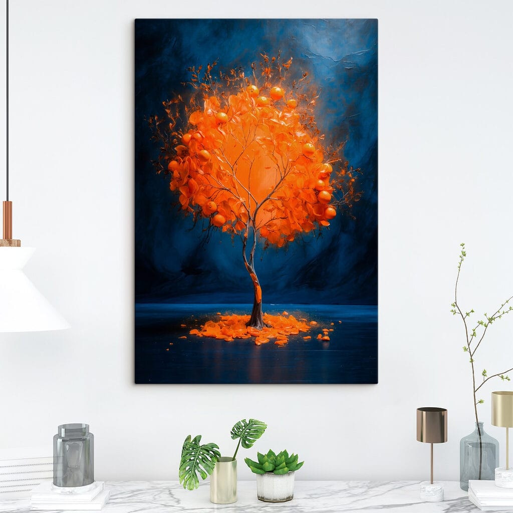Tree with oranges in the middle