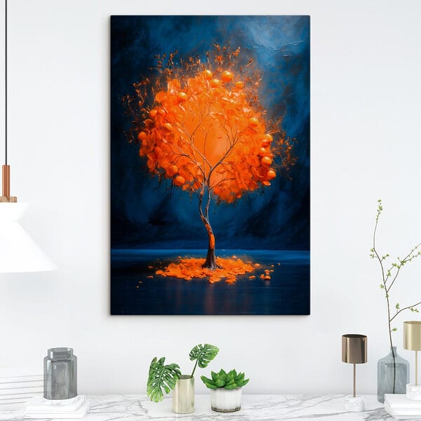 Tree with oranges in the middle