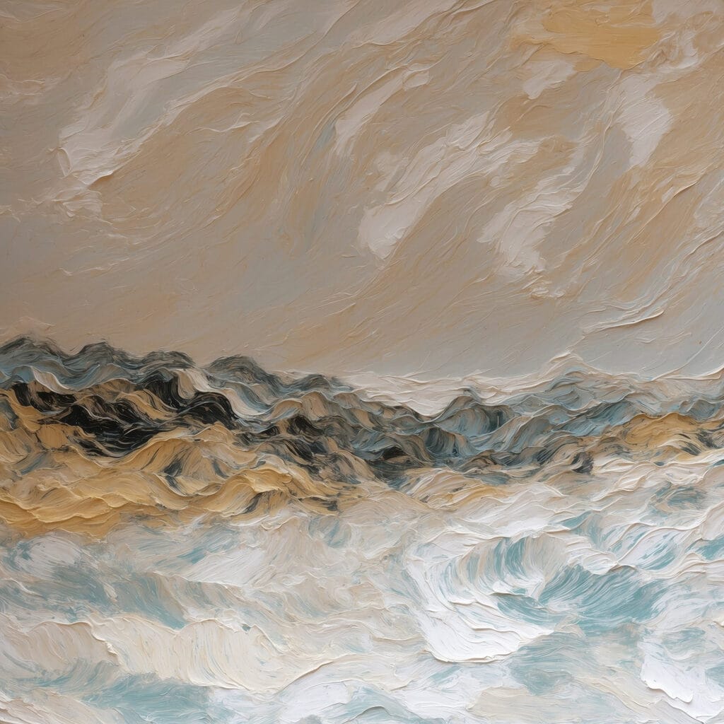 Painting of a mountain range Painting of a mountain range