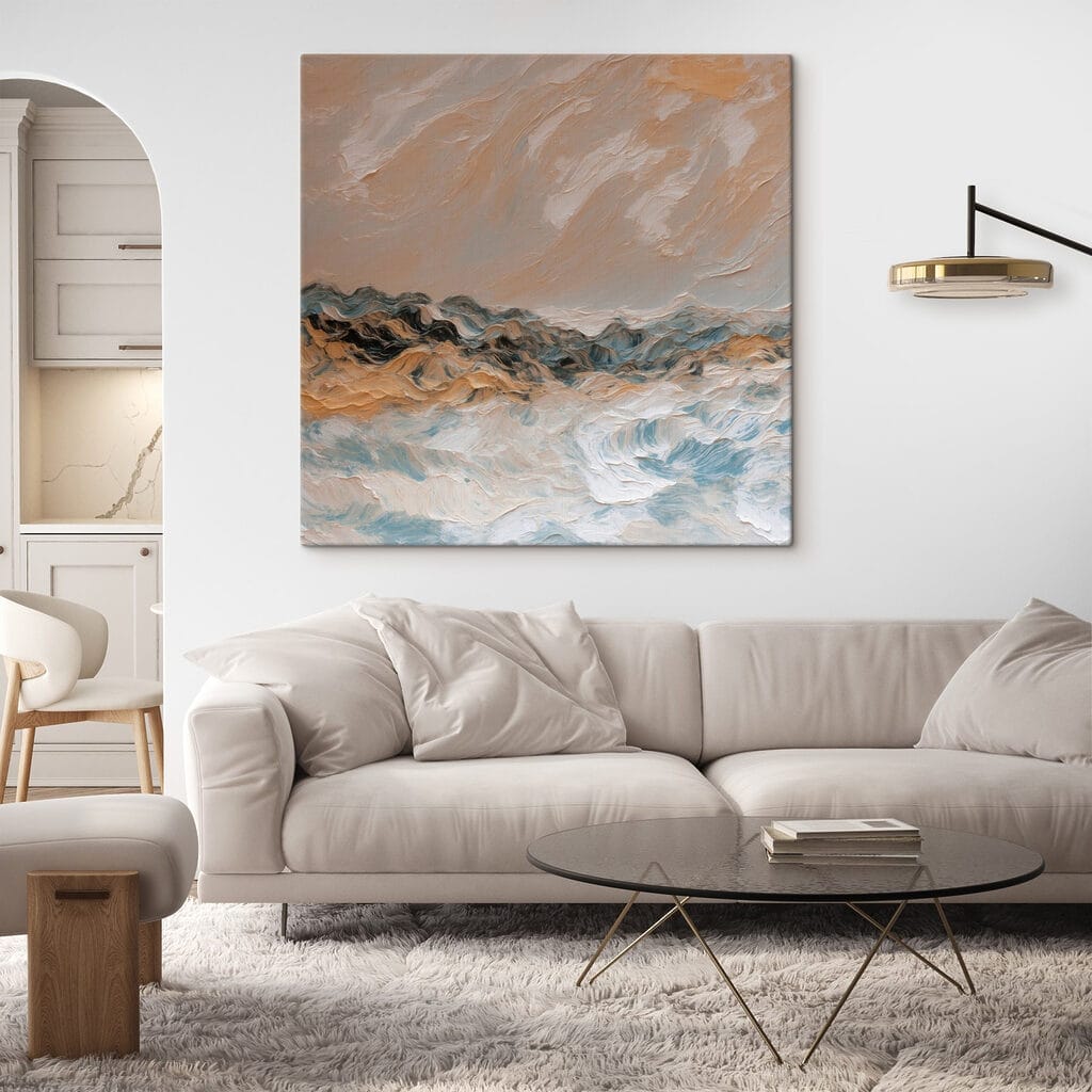 Painting of a mountain range Painting of a mountain range