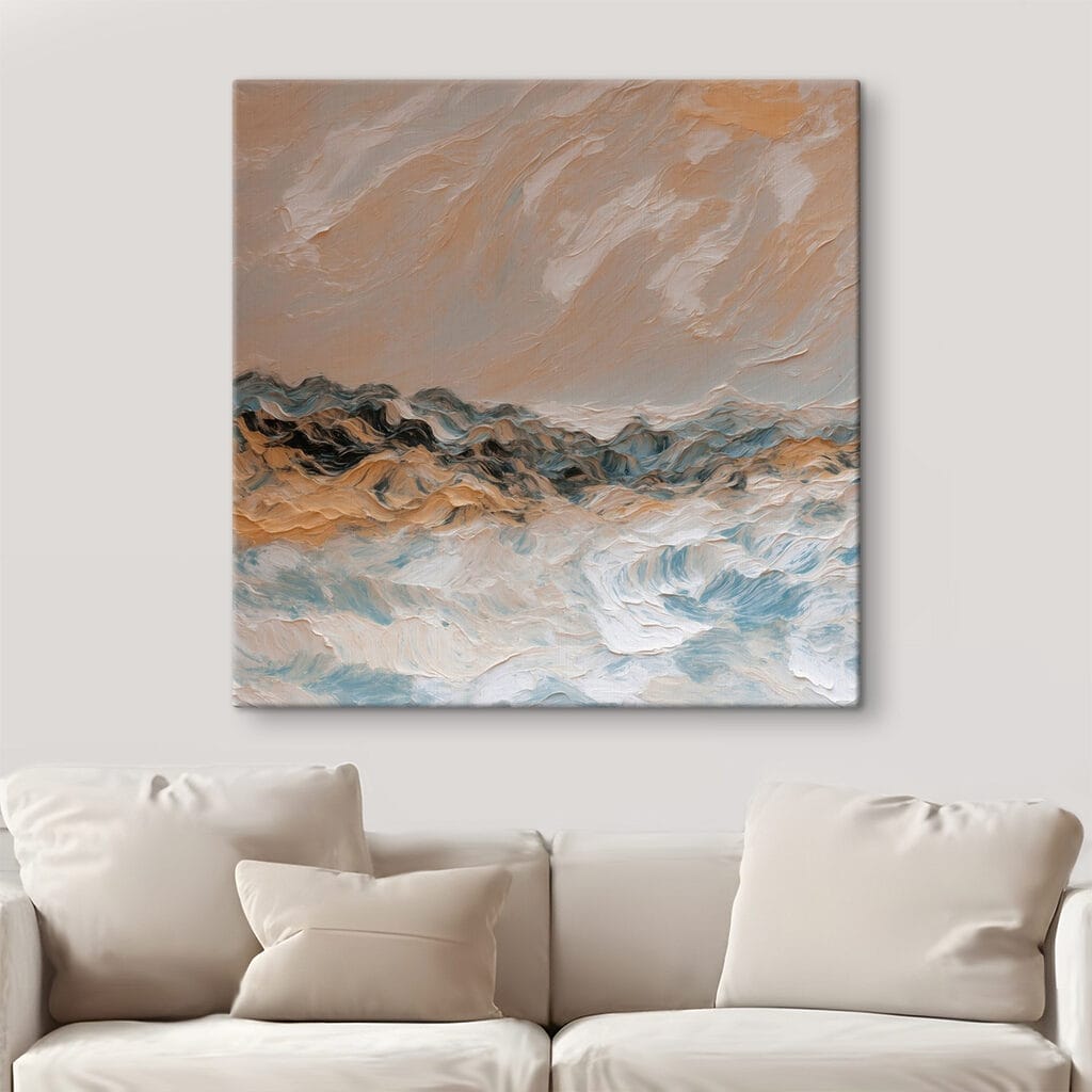 Painting of a mountain range Painting of a mountain range