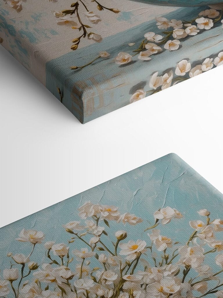 Painting of flowers in a bowl