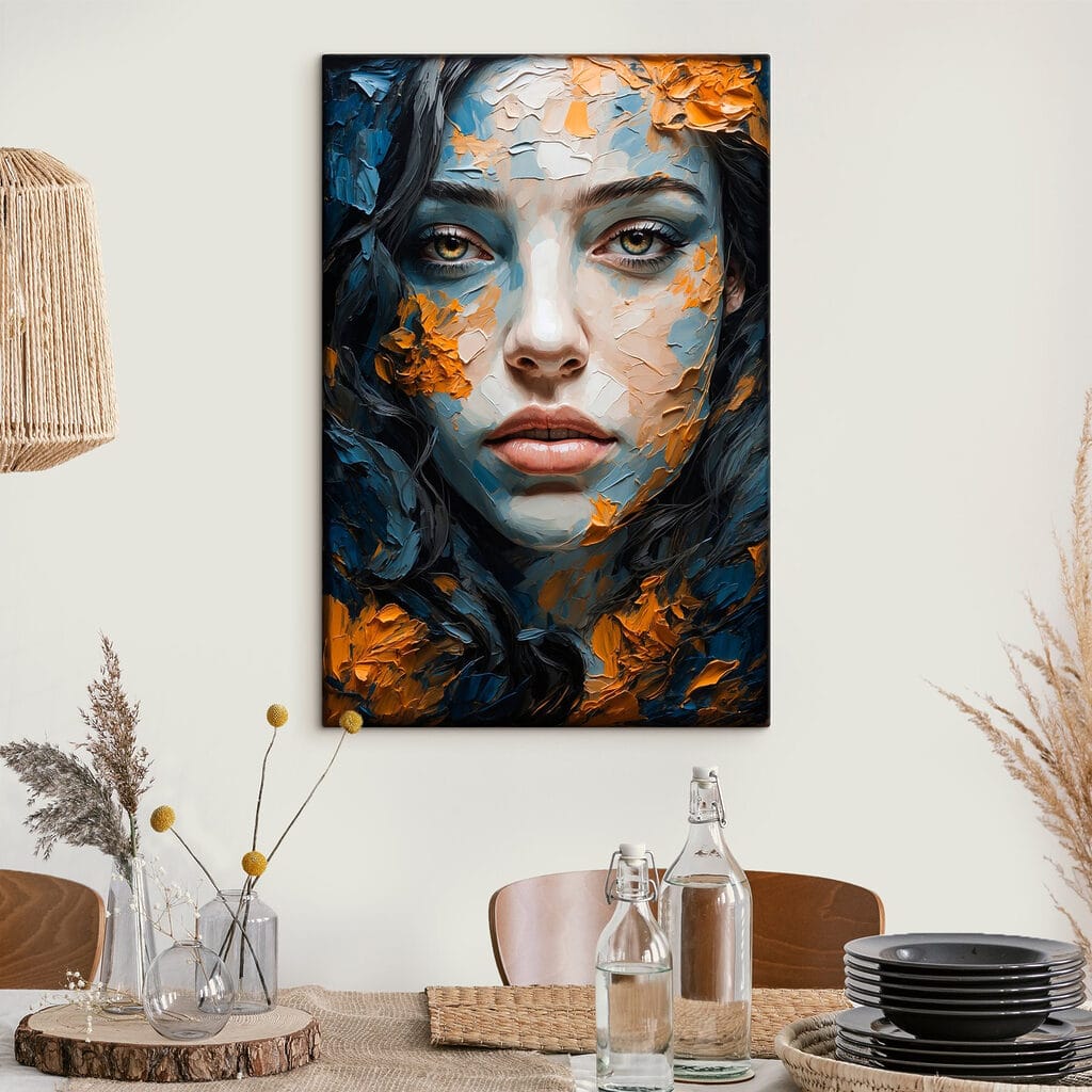 Woman with paint on her face Woman with paint on her face