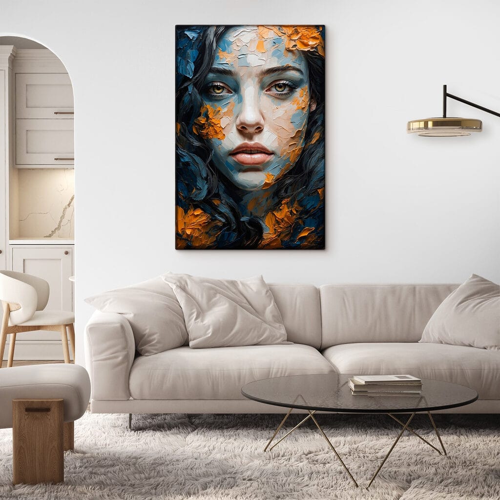 Woman with paint on her face Woman with paint on her face