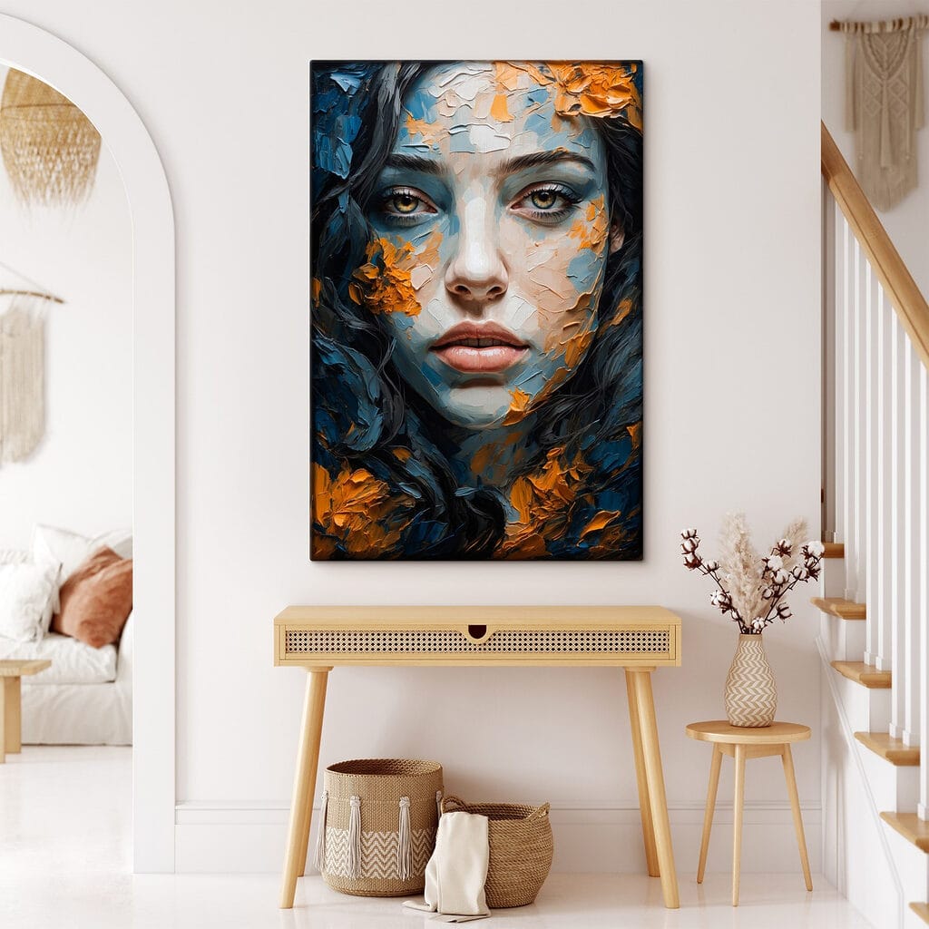 Woman with paint on her face Woman with paint on her face