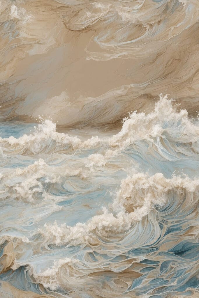 Waves crashing waves in a storm