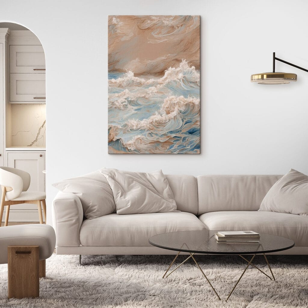 Waves crashing waves in a storm