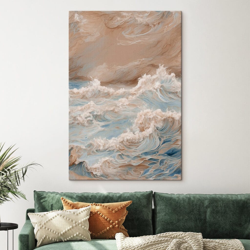 Waves crashing waves in a storm