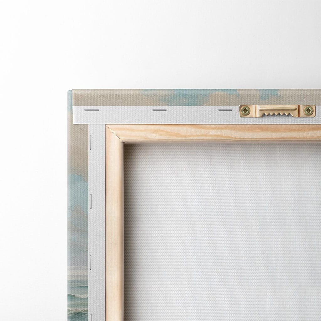 Painting of waves crashing on a beach