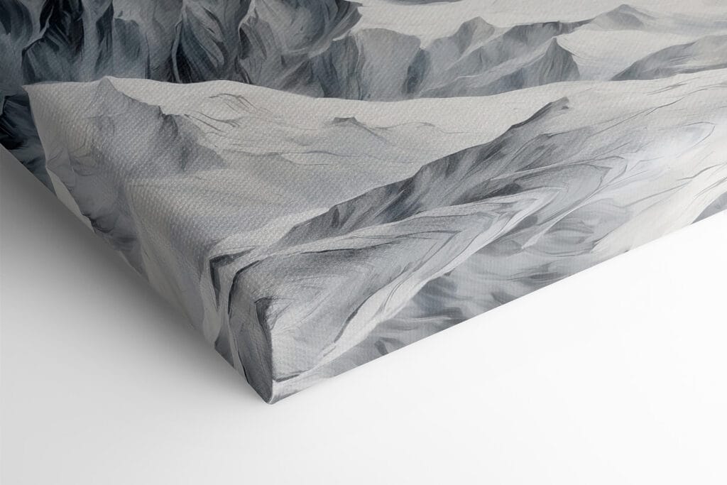 Mountain range with snow