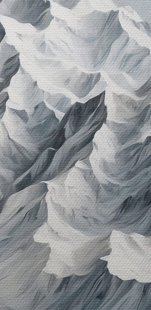 Mountain range with snow