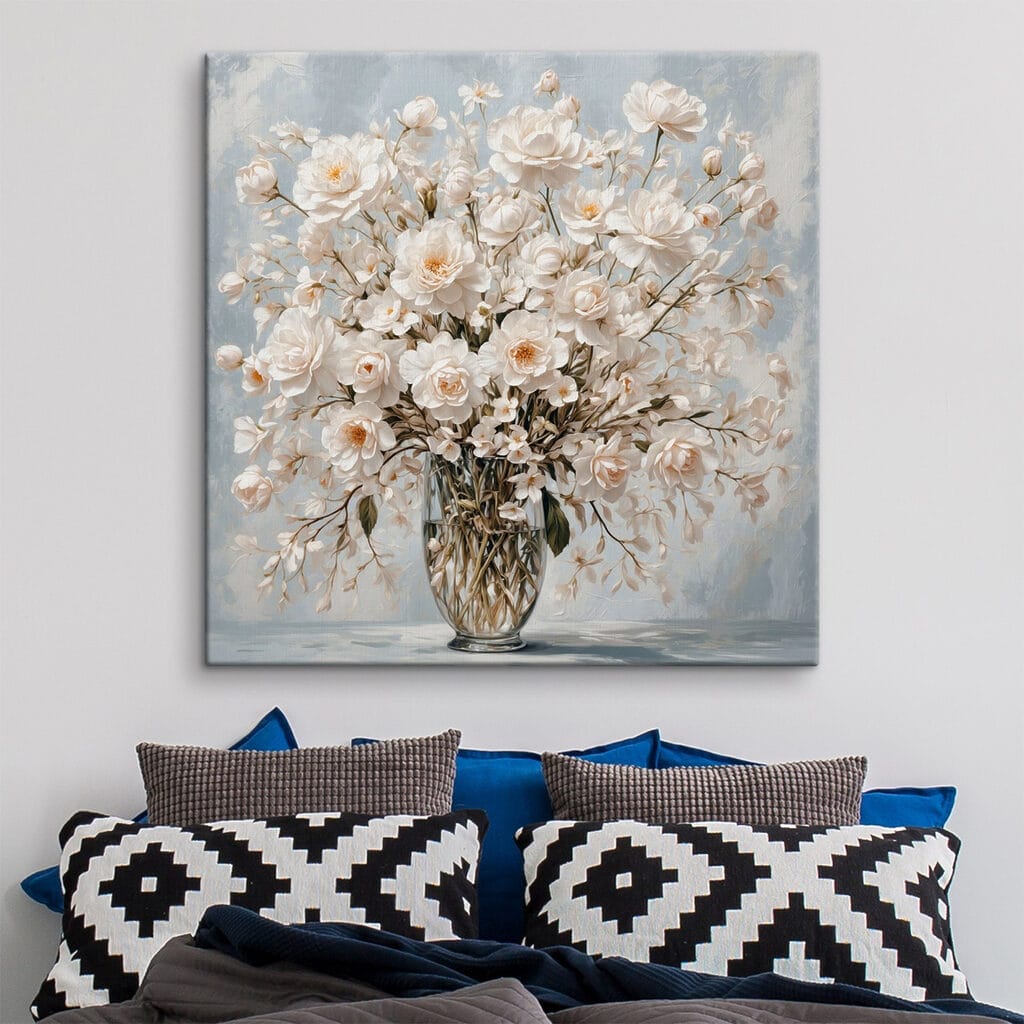 Vase of white flowers Vase of white flowers