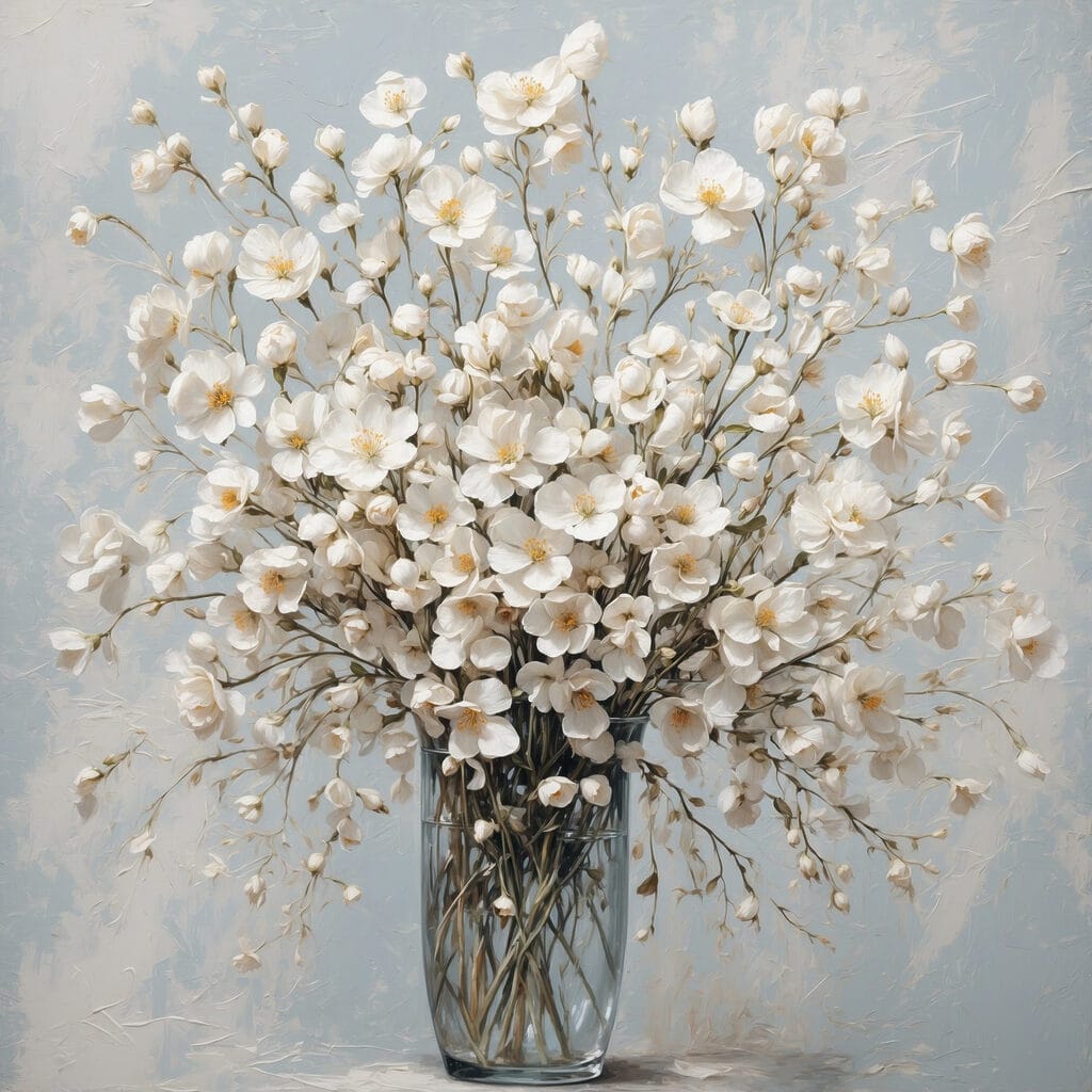 Vase of white flowers Vase of white flowers