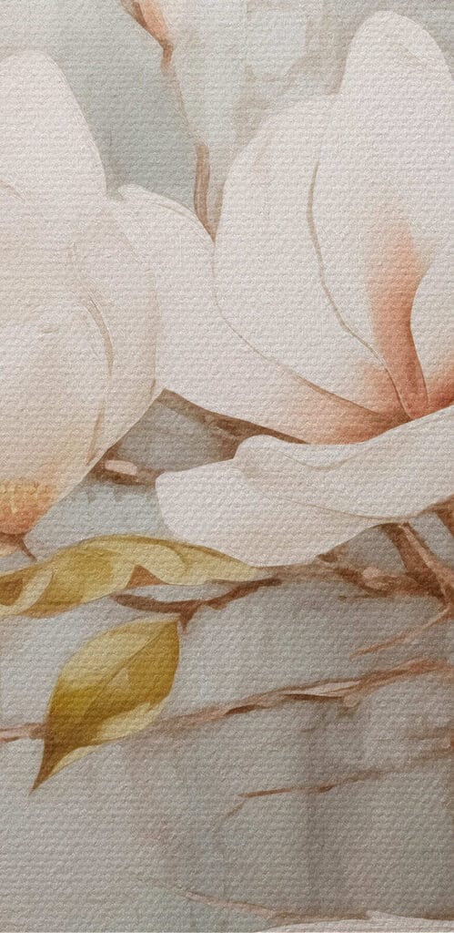 Painting of flowers on a wall