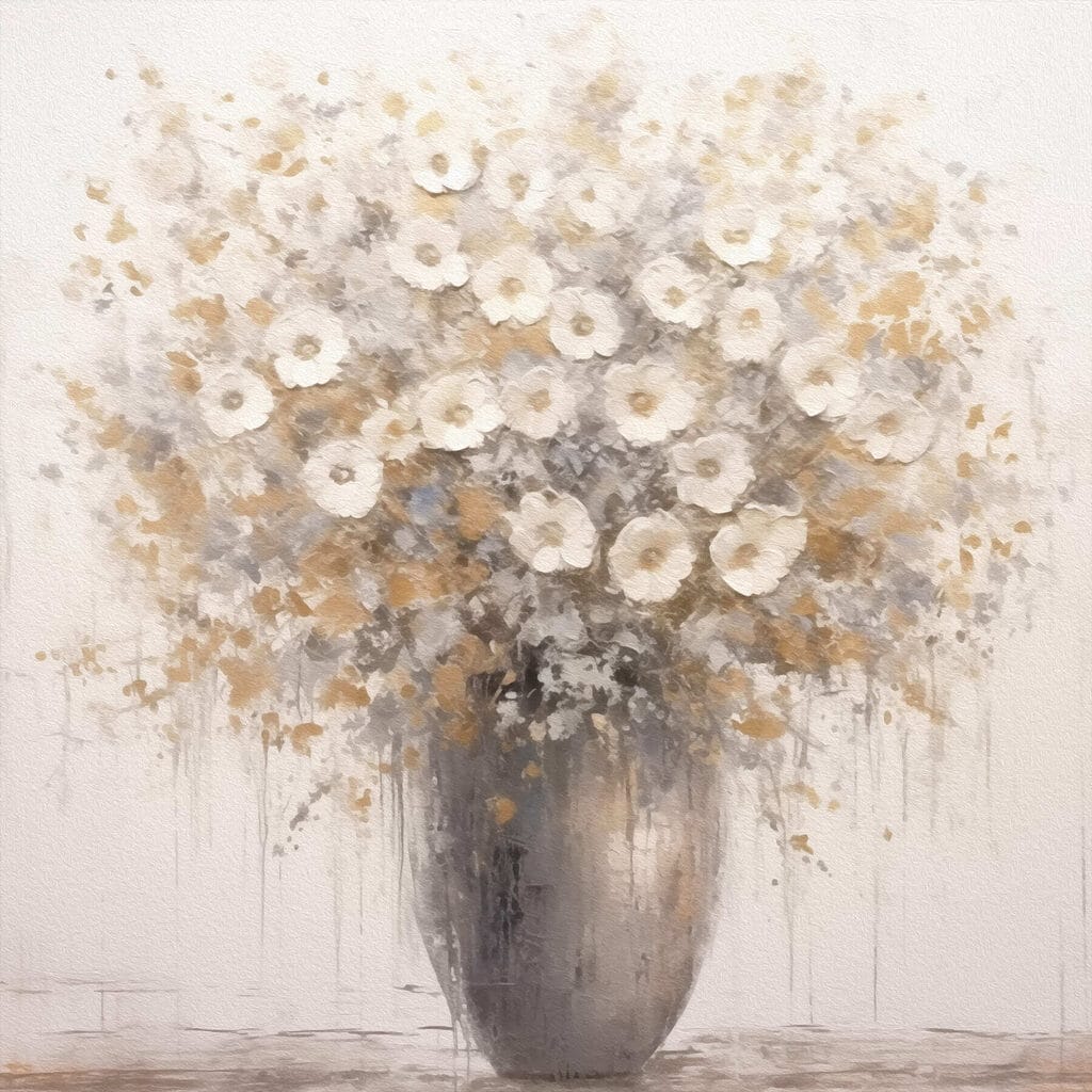 Painting of flowers in a vase