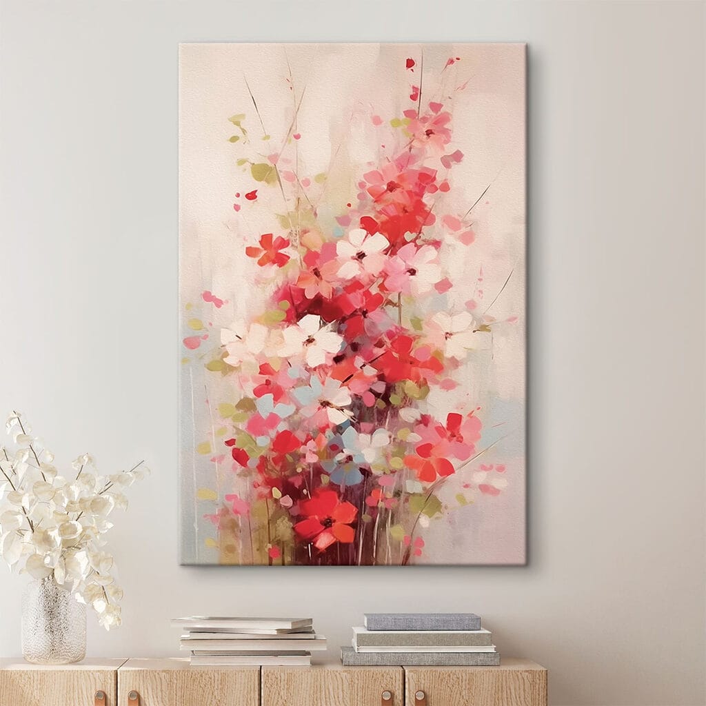 Painting of flowers in a vase