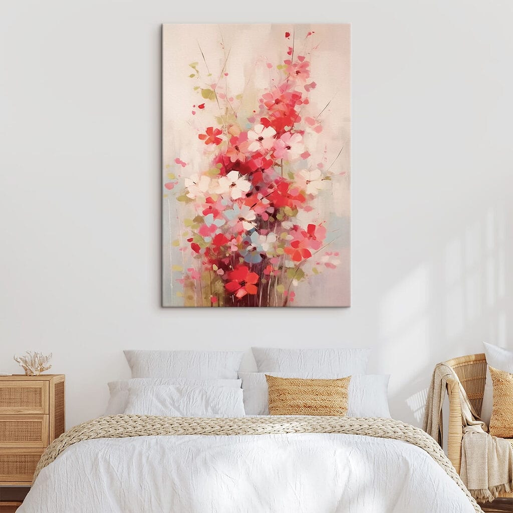 Painting of flowers in a vase