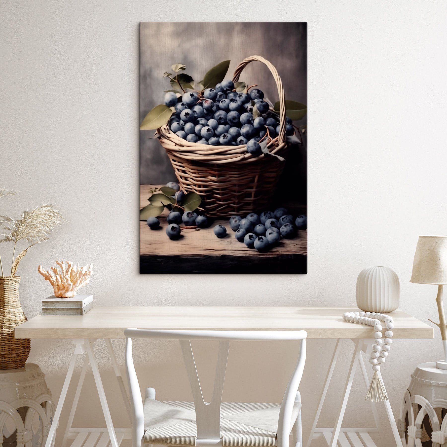 Basket of blueberries Basket of blueberries