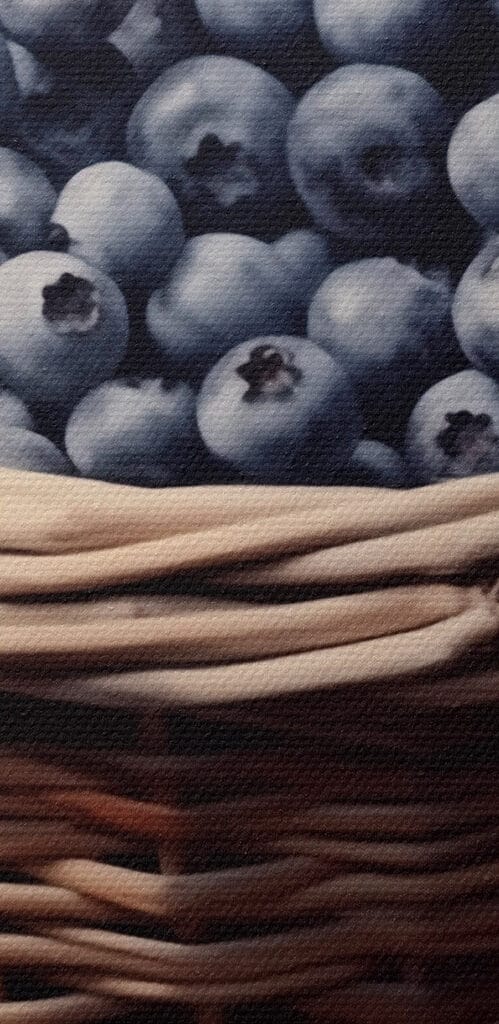 Basket of blueberries Basket of blueberries