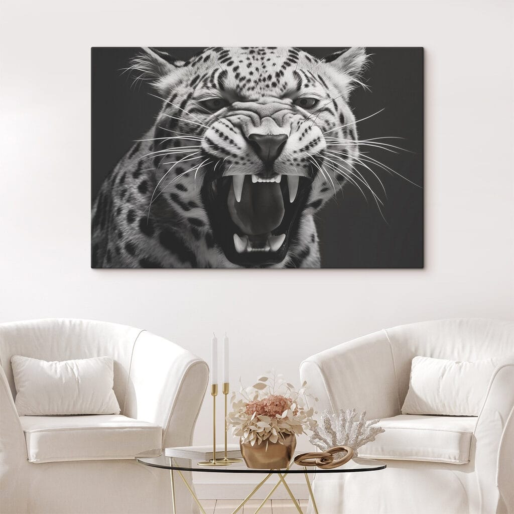 Fierce roar of a majestic predator Fierce roar of a majestic predator