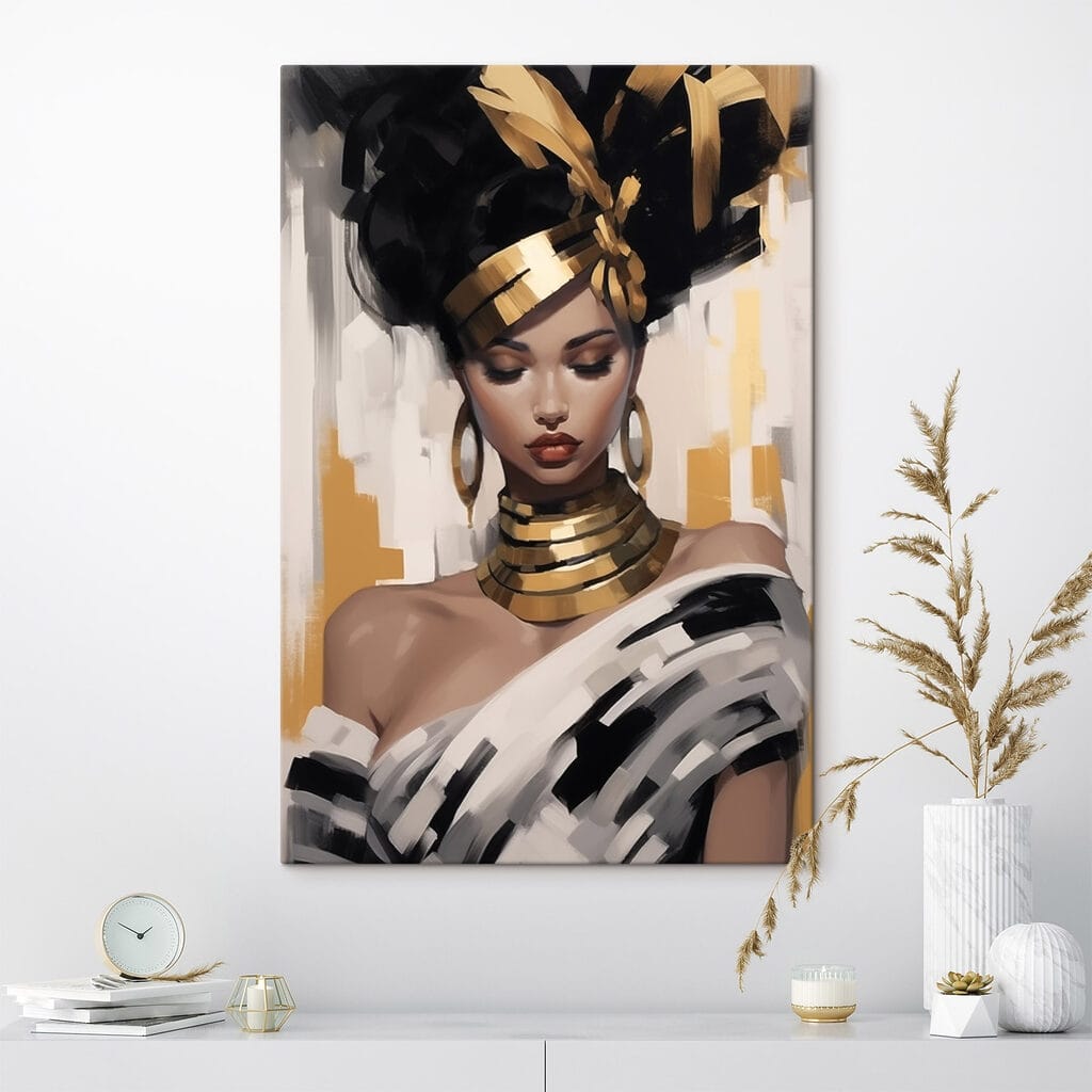 Elegant beauty in striking attire Elegant beauty in striking attire