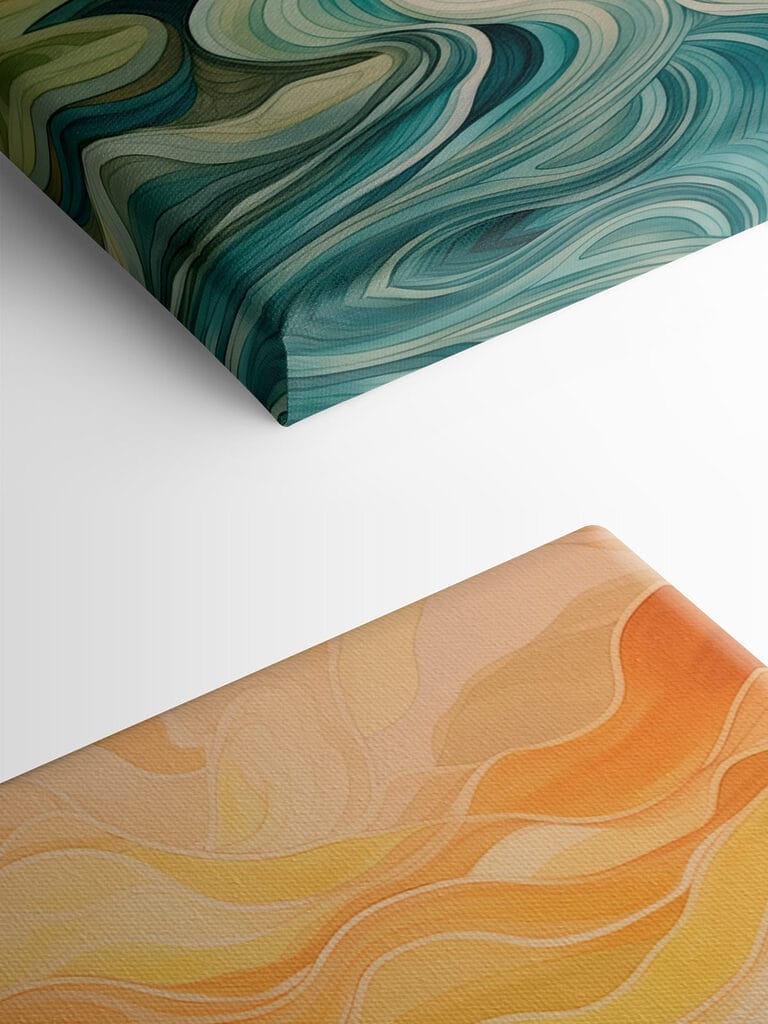 Painting of a river running through a valley Painting of a river running through a valley